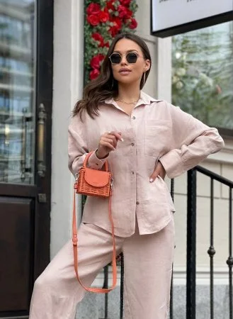 Рубашка льняная цвет БЕЖЕВЫЙ Купить Рубашка льняная цвет БЕЖЕВЫЙ в фирменном магазине спортивной одежды Brillante.by