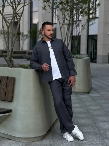 Костюм рубашка, брюки цвет Графит  (можно купить отдельно) - в фирменном магазине спортивной одежды Brillante.by