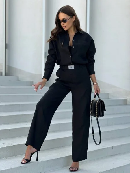 Брюки из льна цвет Черный Брюки из льна цвет Черный - в фирменном магазине спортивной одежды Brillante.by