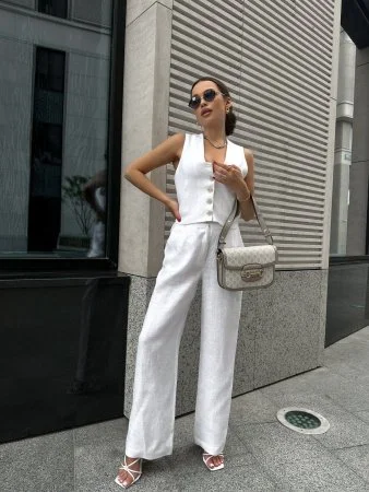 Купить Костюм с жилетом цвет Белый  (жилет и брюки можно купить отдельно) в фирменном магазине спортивной одежды Brillante.by