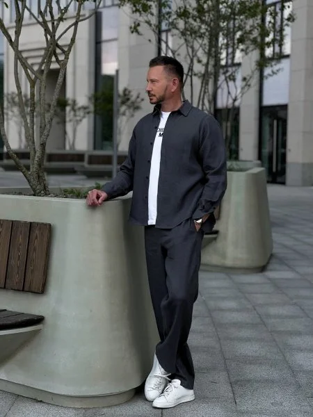 Костюм рубашка, брюки цвет Графит  (можно купить отдельно) - в фирменном магазине спортивной одежды Brillante.by