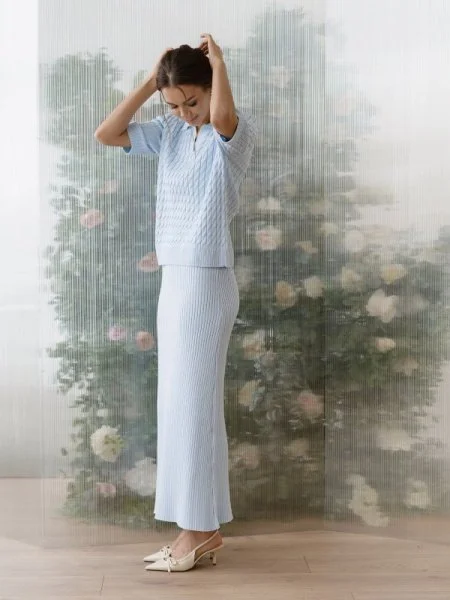 Юбка цв.голубой