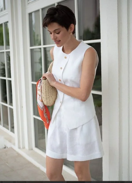 Шорты с отворотом цвет белый - в фирменном магазине спортивной одежды Brillante.by