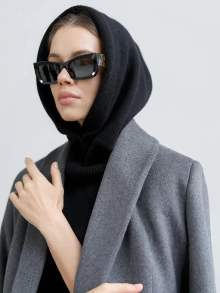 Капор ангоровый цвет Чёрный