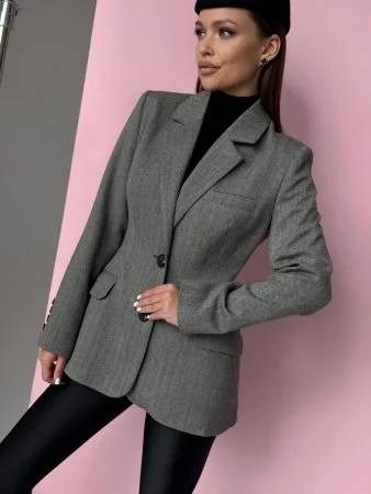 Жакет приталенный принт ёлочка Купить Жакет приталенный принт ёлочка в фирменном магазине спортивной одежды Brillante.by