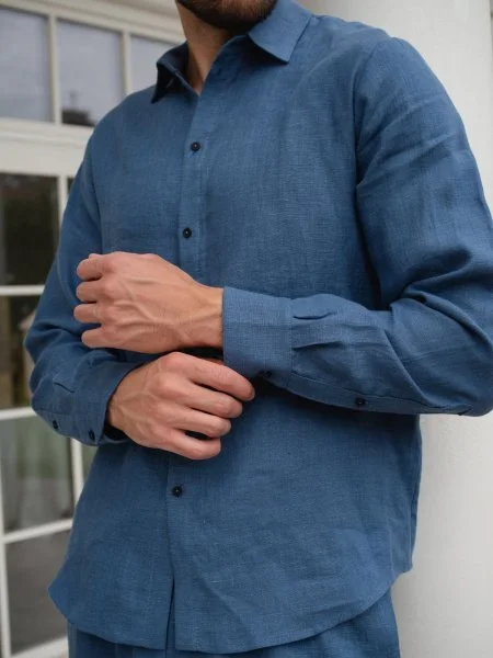 Костюм рубашка, брюки цвет Синий  (можно купить отдельно) - в фирменном магазине спортивной одежды Brillante.by