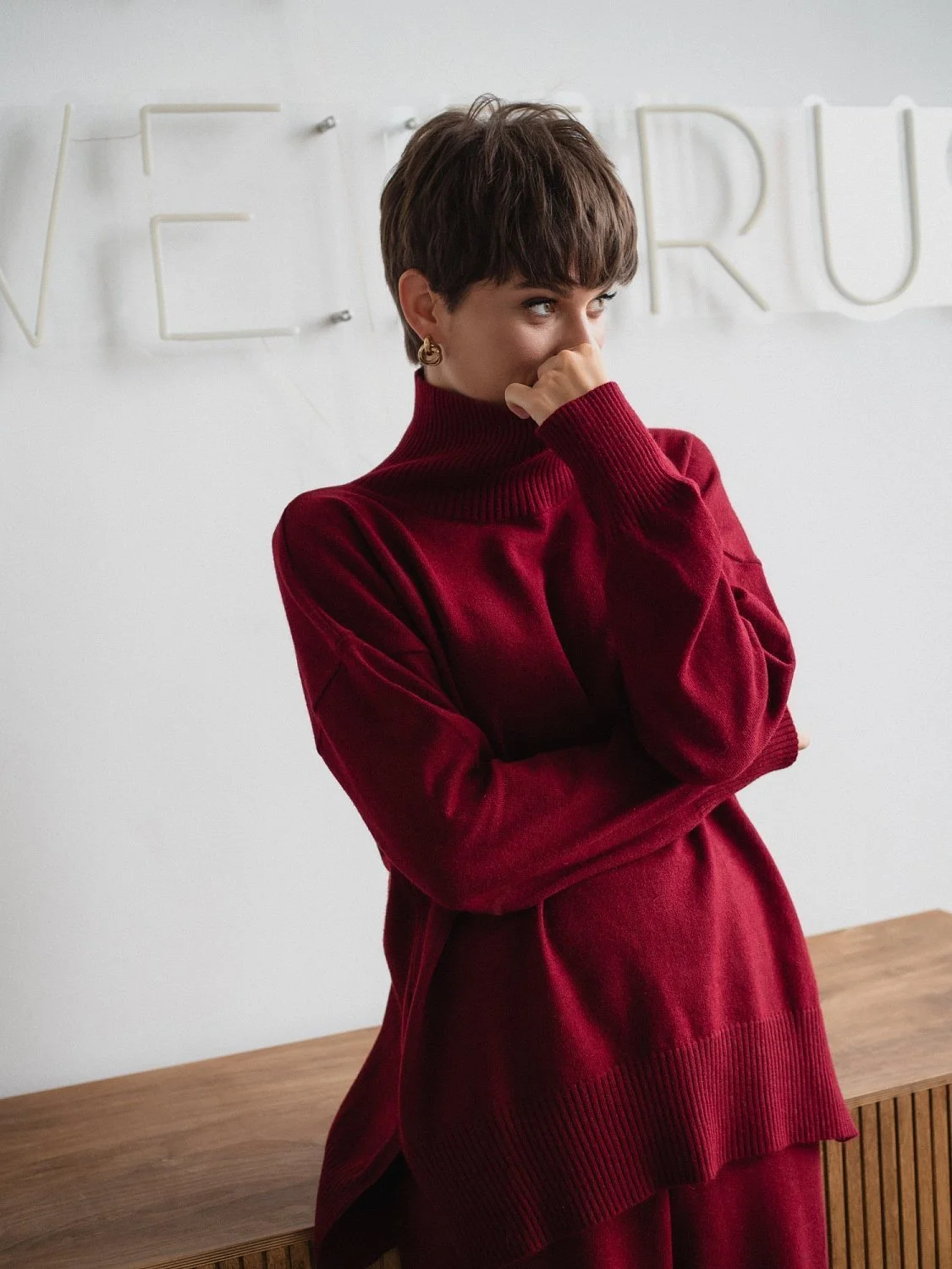 Костюм из ангоры цвет Марсала Костюм из ангоры цвет Марсала