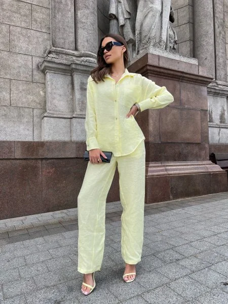 Брюки  из льна цвет Лимонад Брюки  из льна цвет Лимонад - в фирменном магазине спортивной одежды Brillante.by