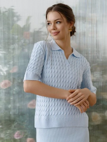 Поло цв.голубой - в фирменном магазине спортивной одежды Brillante.by