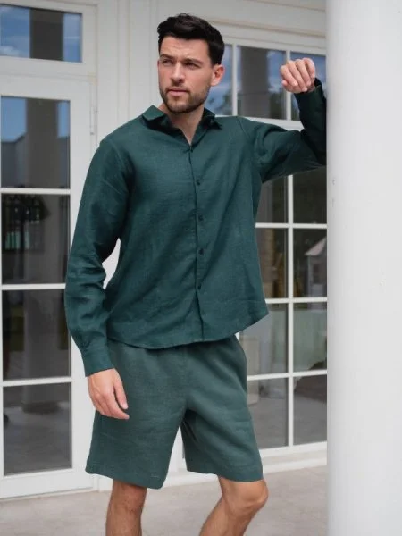 Костюм рубашка с шортами цвет Изумруд  (можно купить отдельно)