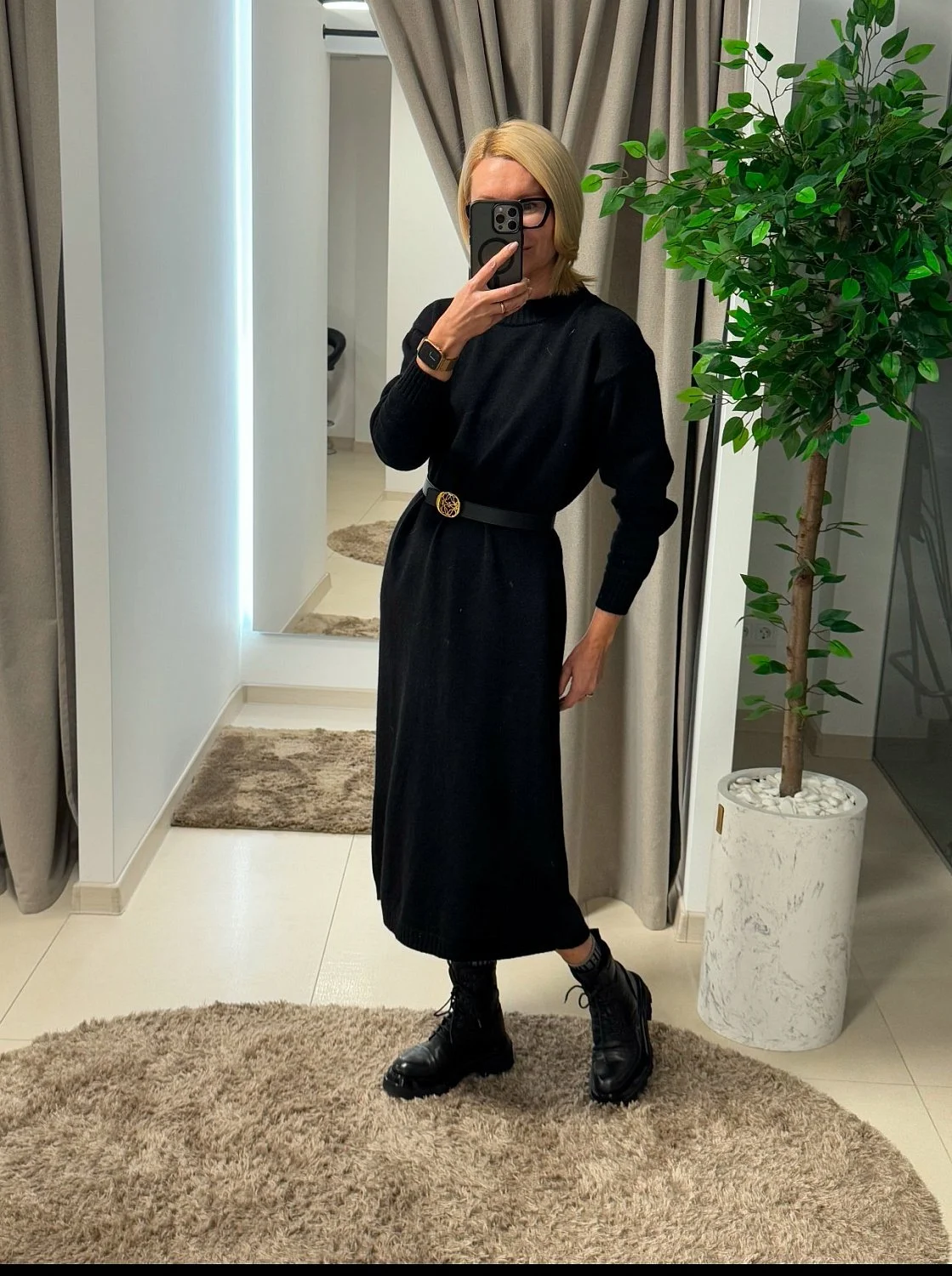 Платье ангоровое цвет Чёрный Платье ангоровое цвет Чёрный