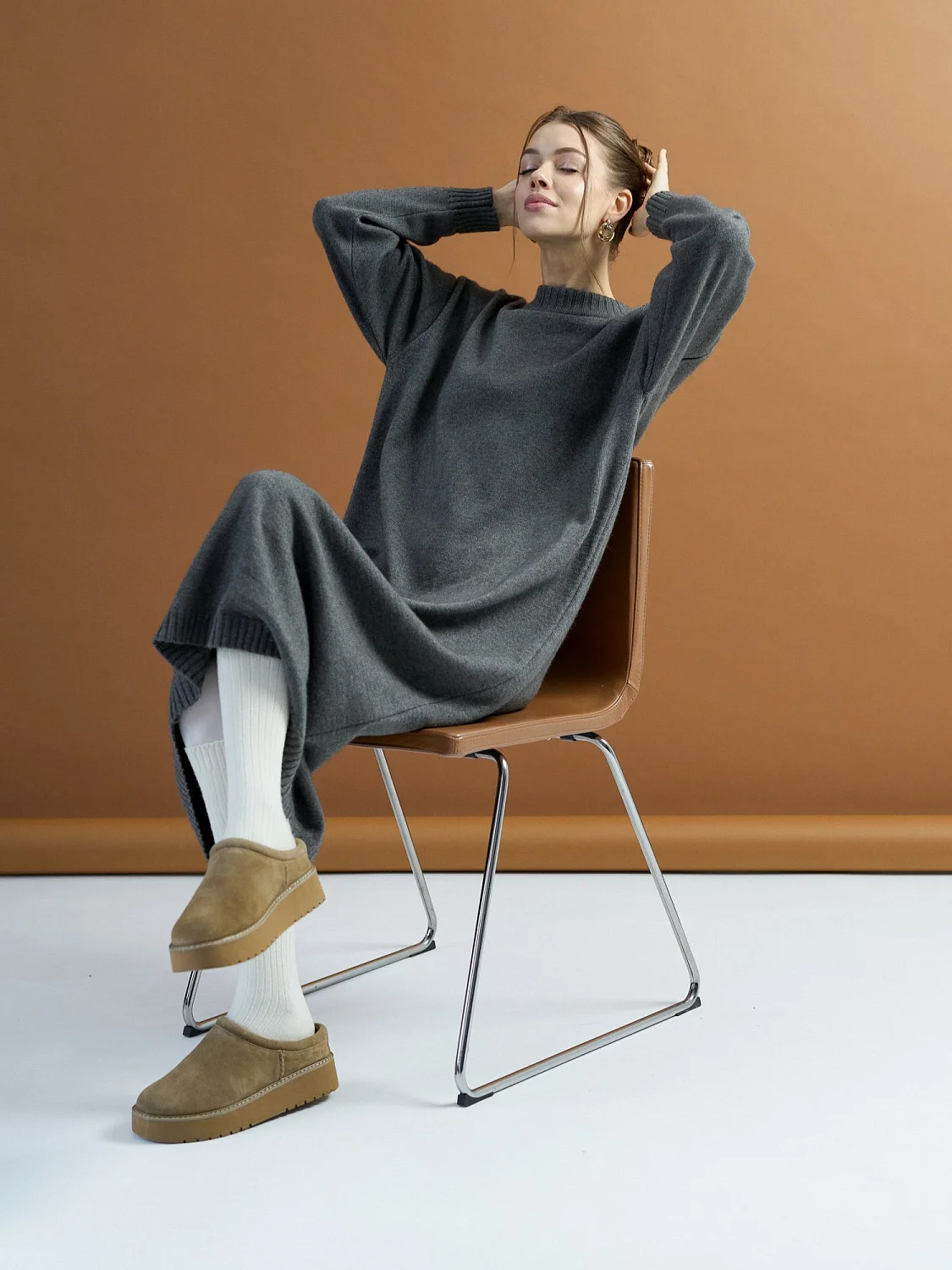 Платье ангоровое цвет Графит