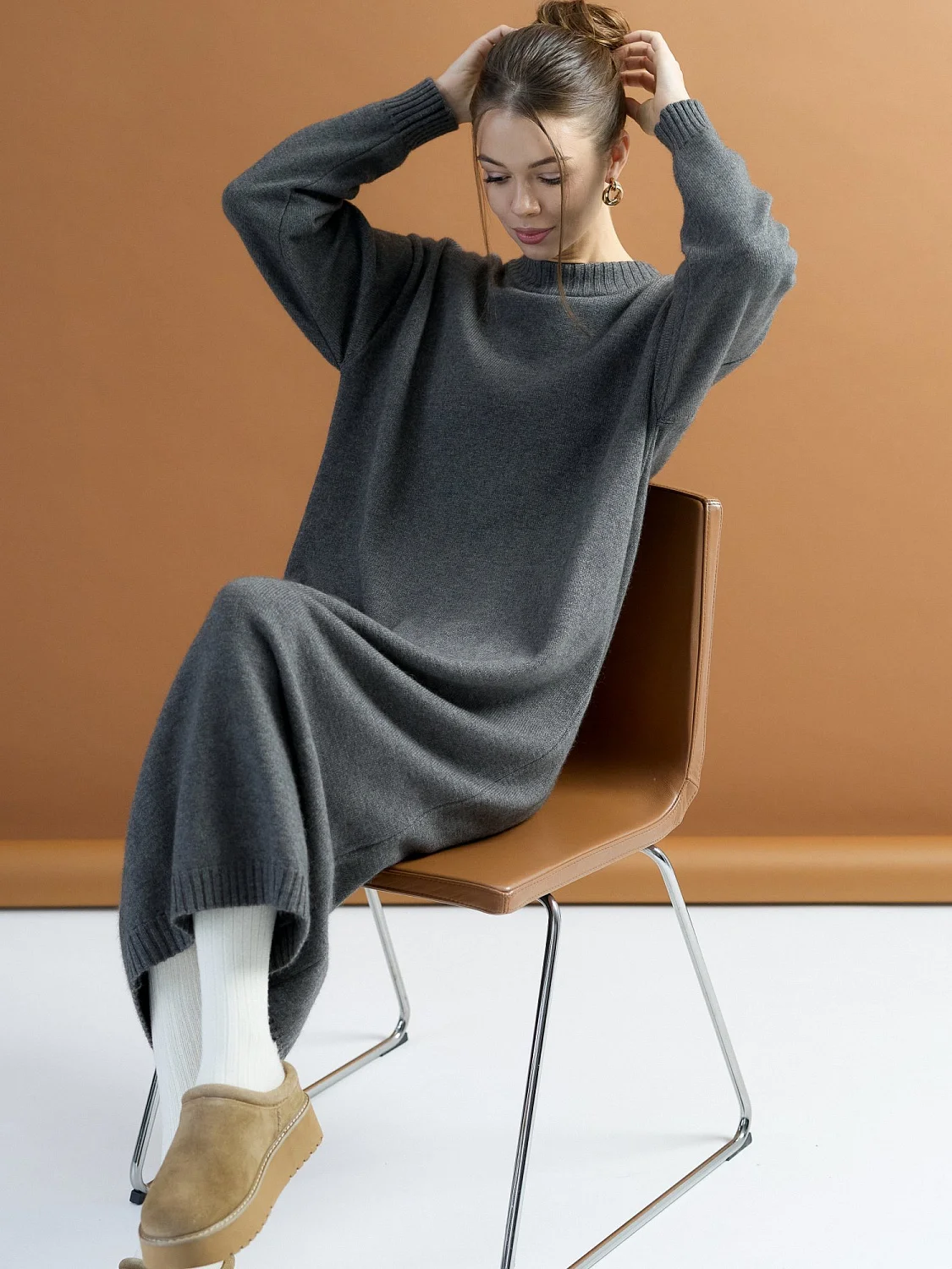 Платье ангоровое цвет Графит