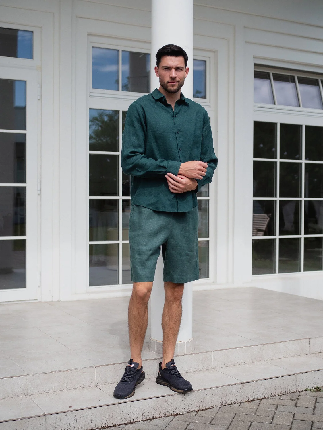 Костюм рубашка с шортами цвет Изумруд  (можно купить отдельно)