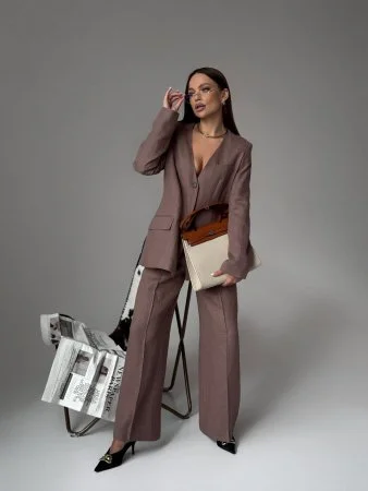 Костюмная группа двойка Style цв.сливочное какао (жакет и брюки можно купить отдельно) Купить Костюмная группа двойка Style цв.сливочное какао (жакет и брюки можно купить отдельно) в фирменном магазине спортивной одежды Brillante.by