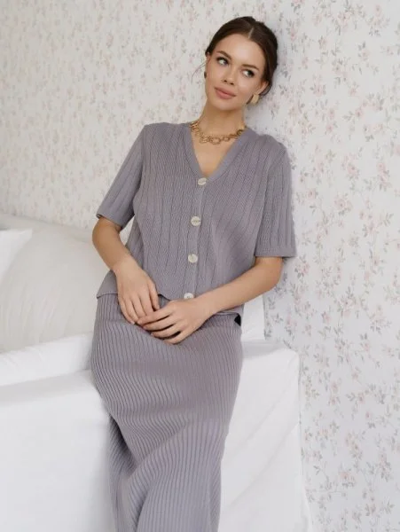 Кардиган цв.серый