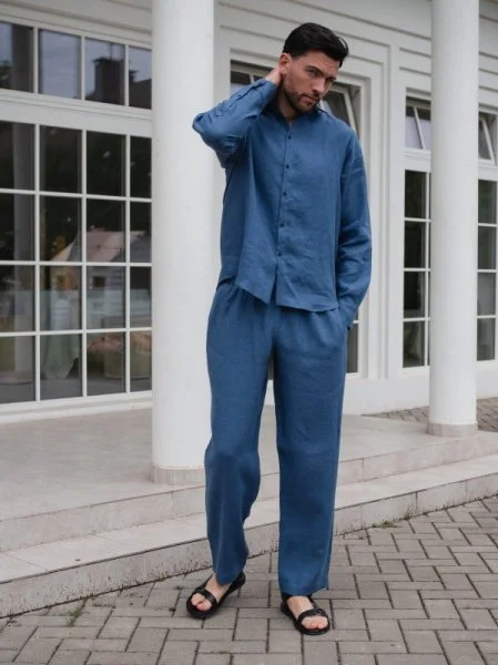 Костюм рубашка, брюки цвет Синий  (можно купить отдельно)