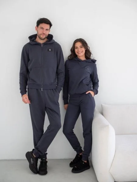 Костюм спортивный мужской на молнии цвет Графит