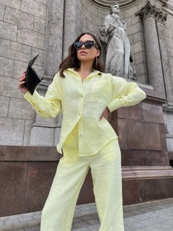 Брюки  из льна цвет Лимонад Купить Брюки  из льна цвет Лимонад в фирменном магазине спортивной одежды Brillante.by