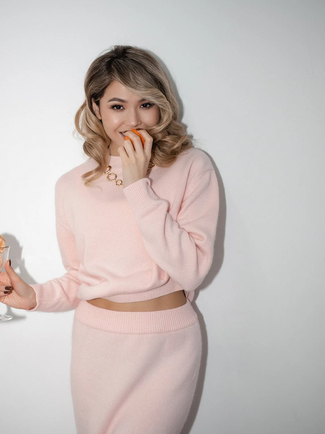 Костюм ангоровый "Алло Галочка" цвет персиков-Розовый Костюм ангоровый "Алло Галочка" цвет персиков-Розовый