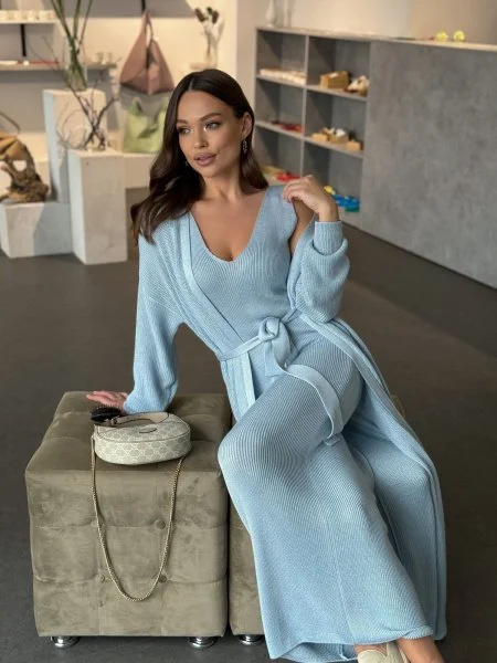 Комплект COZY серебристо-голубой ( кардиган и платье можно купить отдельно) Комплект COZY серебристо-голубой ( кардиган и платье можно купить отдельно) - в фирменном магазине спортивной одежды Brillante.by