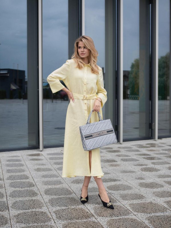 Платье халат цвет Лимонный Платье халат цвет Лимонный