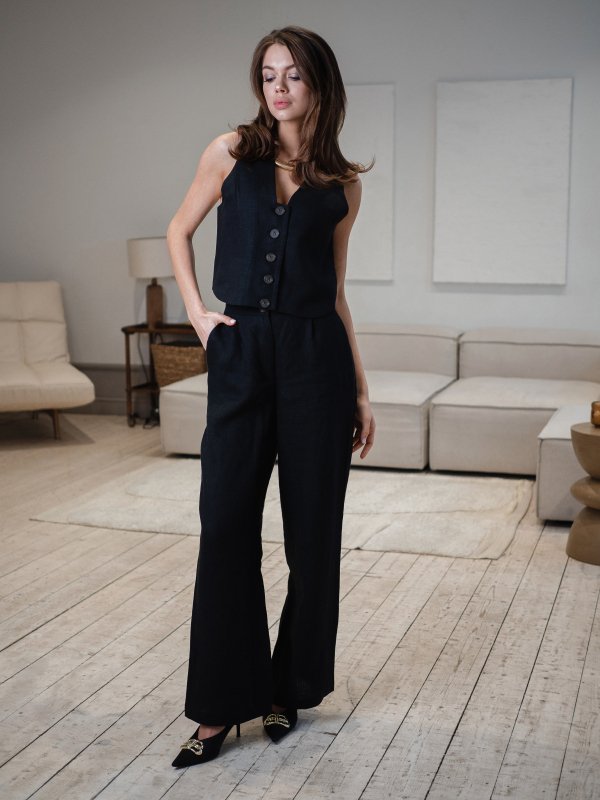 Костюм с жилетом цвет Чёрный  (жилет и брюки можно купить отдельно)