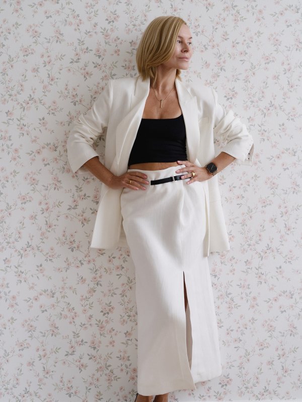 Юбка цв.белый