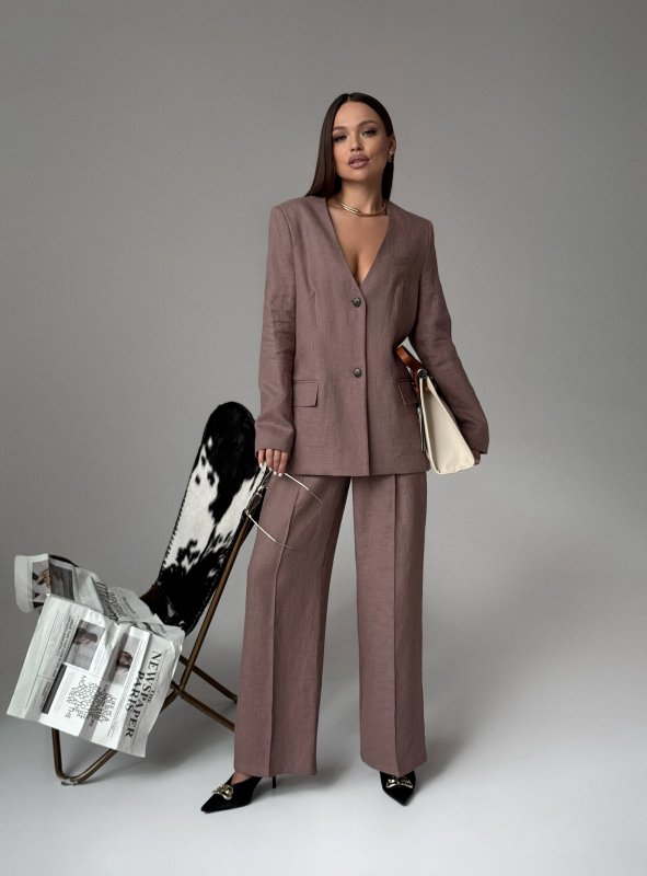 Костюмная группа двойка Style цв.сливочное какао (жакет и брюки можно купить отдельно)