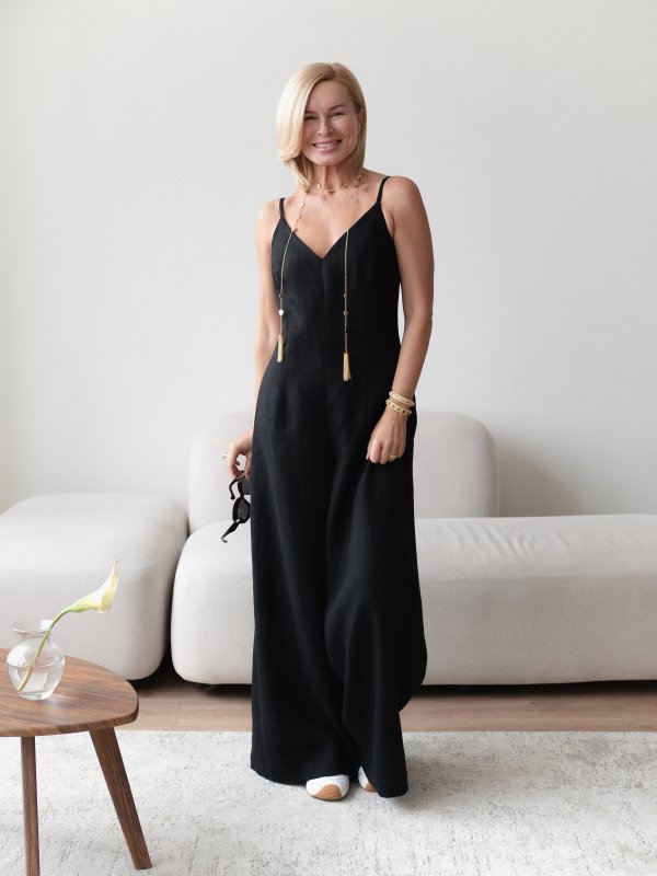 Комбинезон брючный цвет черный