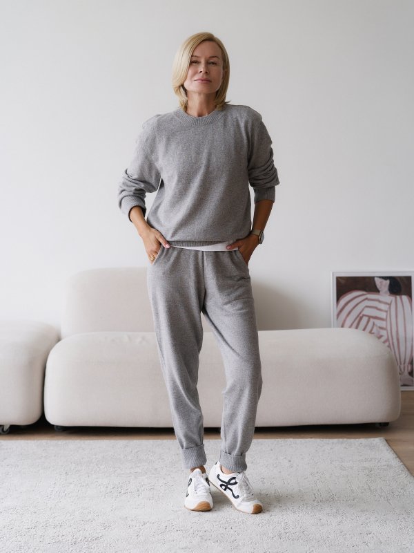 Костюм из ангоровой шерсти цвет СЕРЫЙ