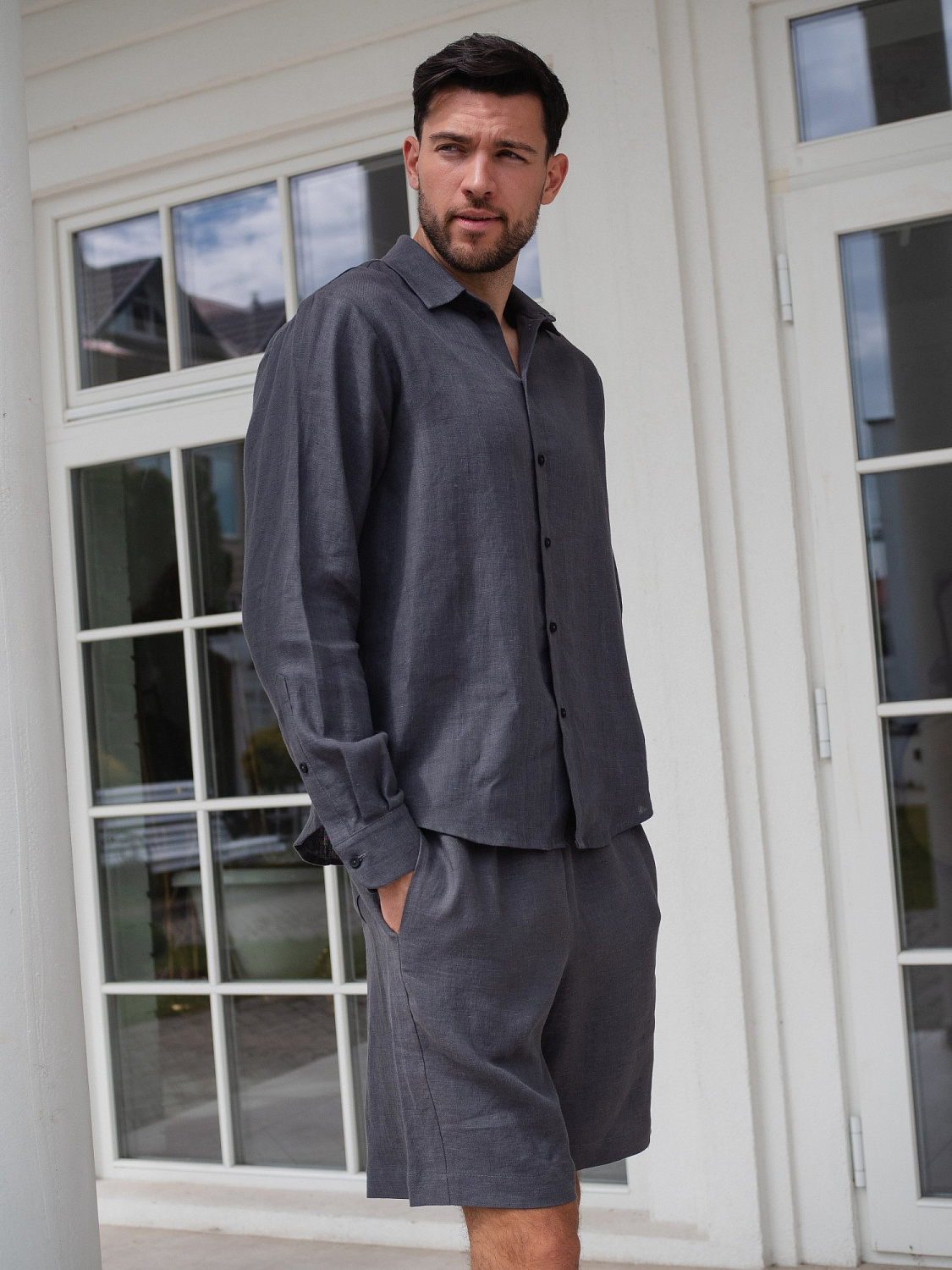 Костюм рубашка с шортами цвет Графит  (можно купить отдельно)