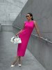 Платье трикотажное CHIC цв. ослепительный розовый