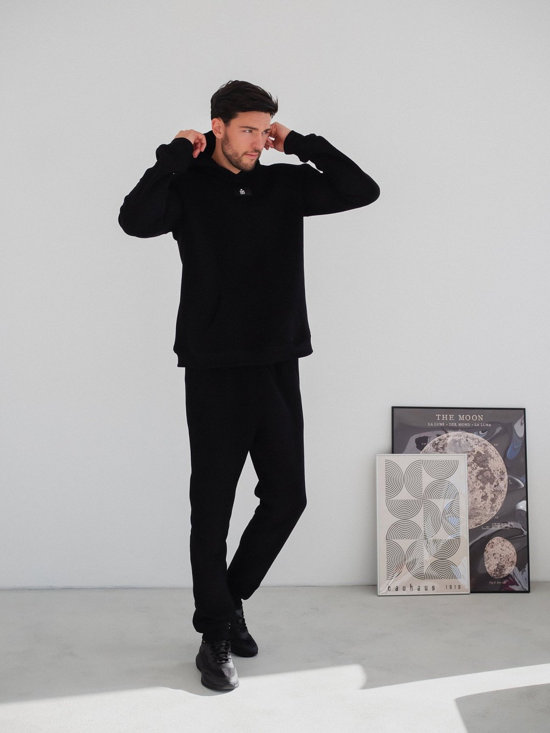 Костюм утеплённый с флисовым подкладом цвет ЧЕРНЫЙ