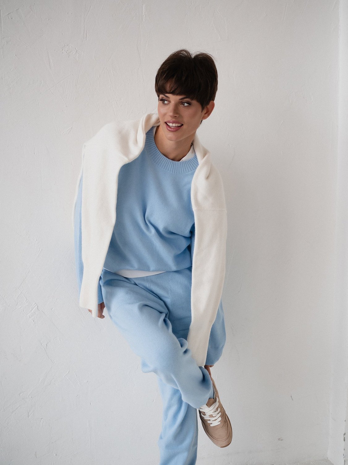 Костюм из ангоровой шерсти цвет ГОЛУБОЙ