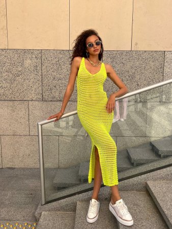 Купить Туника пляжная цвет Неон лайм в фирменном магазине спортивной одежды Brillante.by