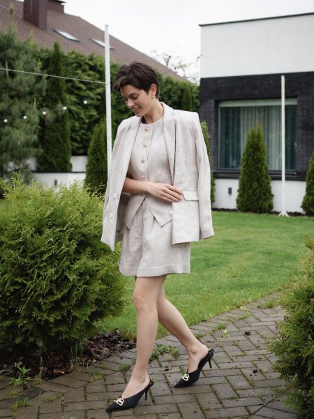 Жакет двубортный цвет натуральный - в фирменном магазине спортивной одежды Brillante.by