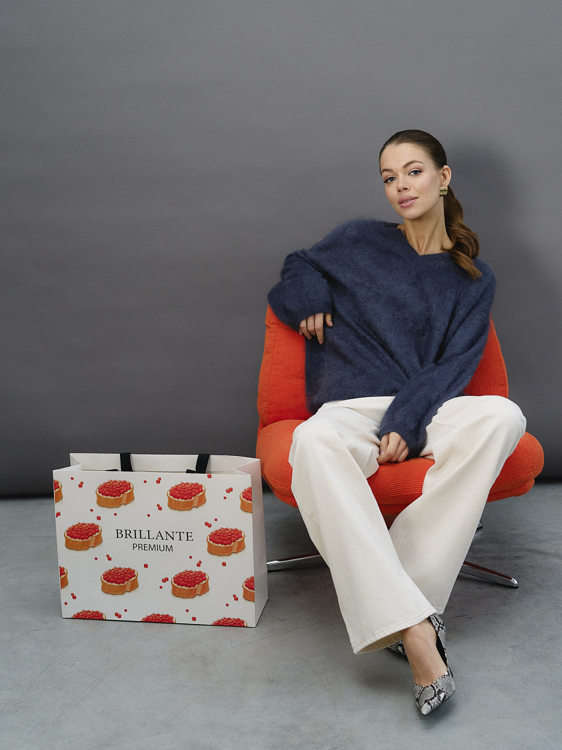 Свитер кашемировый цв.Глубокий синий