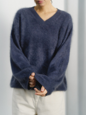 Купить Свитер кашемировый цв.Глубокий синий в фирменном магазине спортивной одежды Brillante.by